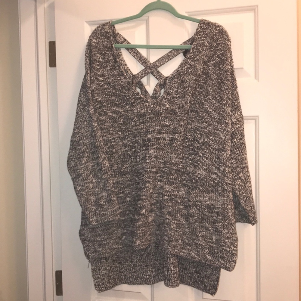Express high low v-neck sweater